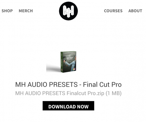MH AUDIO PRESETS - FINAL CUT PRO 3