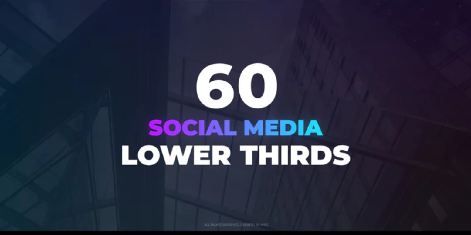 60 Social Media Lower Thirds by Mirs 23
