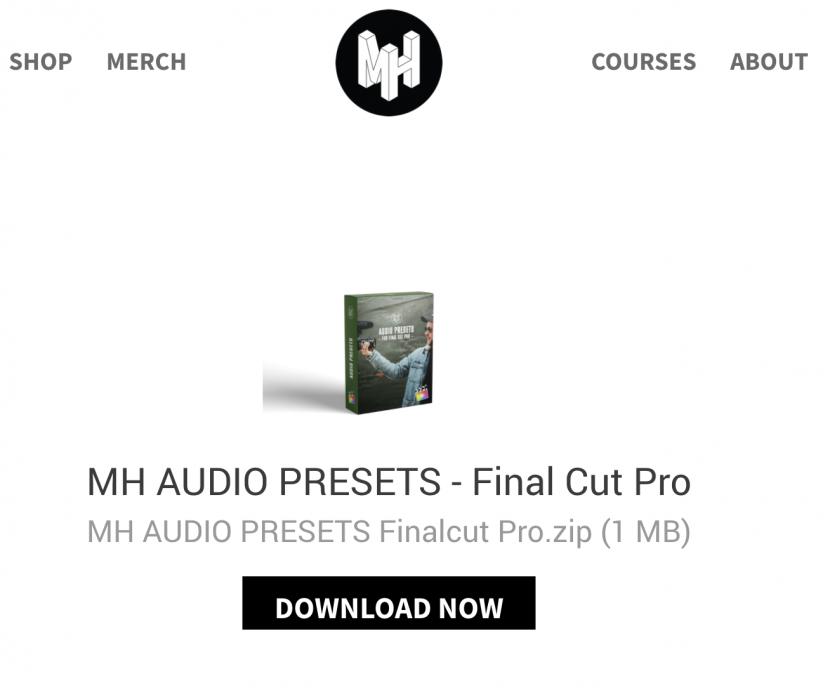 MH AUDIO PRESETS - FINAL CUT PRO 1