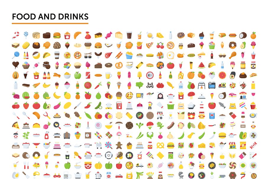 CreativeMarket – 2500 Emoji Icons Bundle 2065490 4
