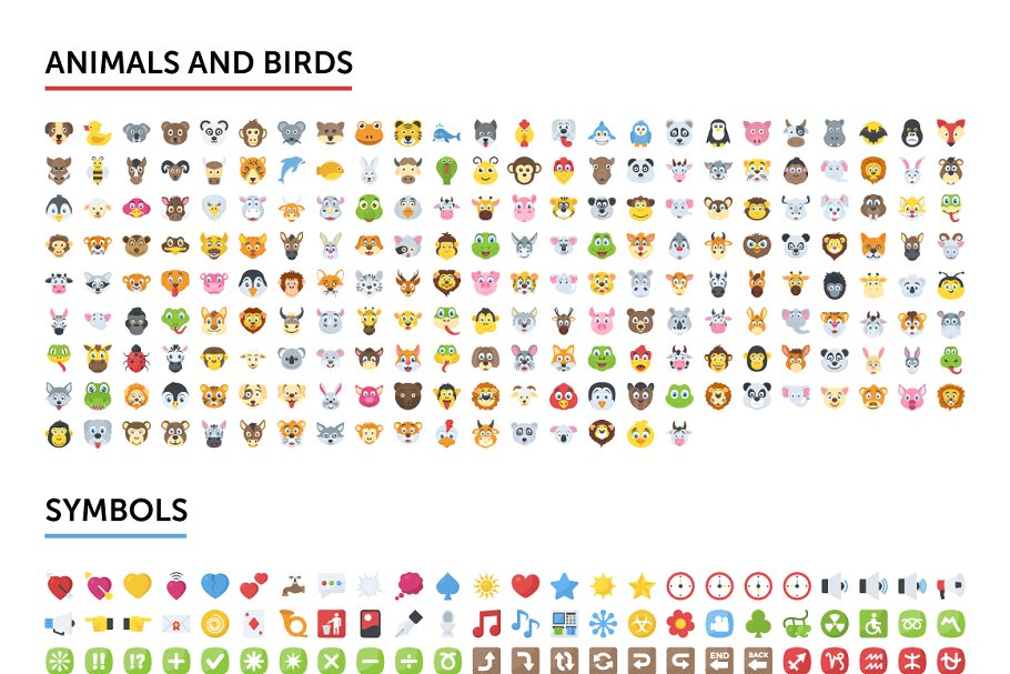 CreativeMarket – 2500 Emoji Icons Bundle 2065490 5
