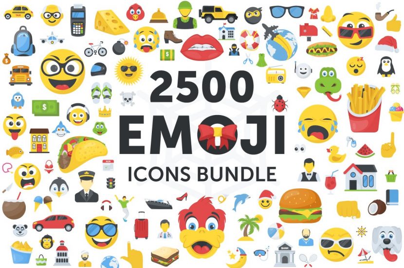 CreativeMarket – 2500 Emoji Icons Bundle 2065490 1