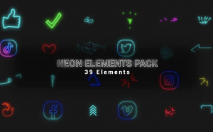 Neon Elements Pack by HU Shahir 22