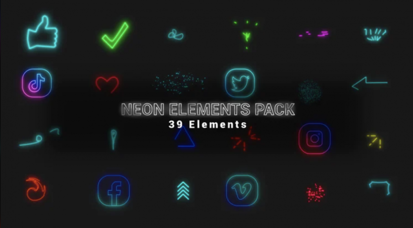 Neon Elements Pack by HU Shahir 1