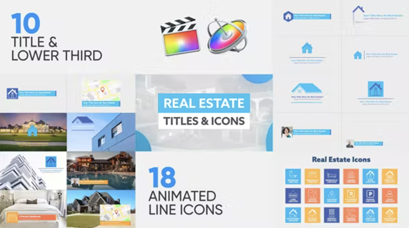 Real Estate Titles & Icons For Final Cut Pro 1