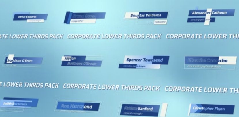 Corporate Lower Thirds Pack 1